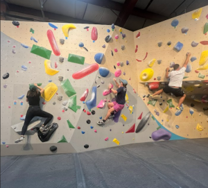 sweatworking rock climb